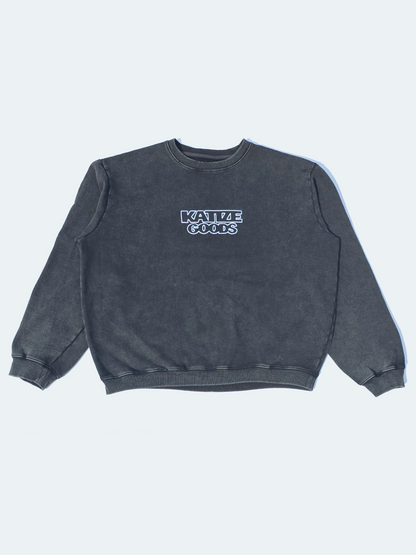 Classic Crewneck,                  Washed Black