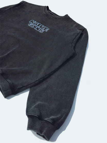 Classic Crewneck,                  Washed Black