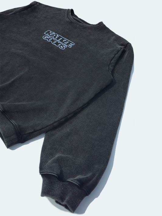 Classic Crewneck,                  Washed Black