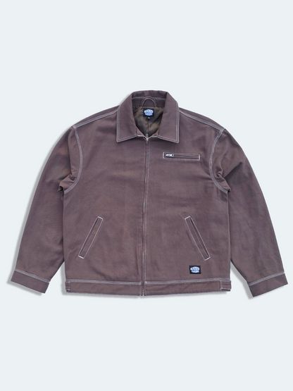 Twill Zip Jacket ,                  Mocha