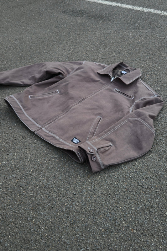 Twill Zip Jacket ,                  Mocha